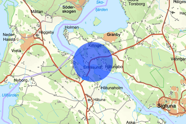 Erikssund 14 januari 07.15, Trafikolycka, Sigtuna