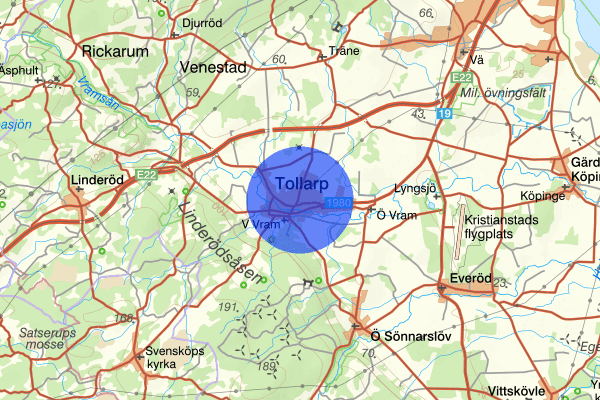 Tollarp 14 januari 21.53, Brand, Kristianstad