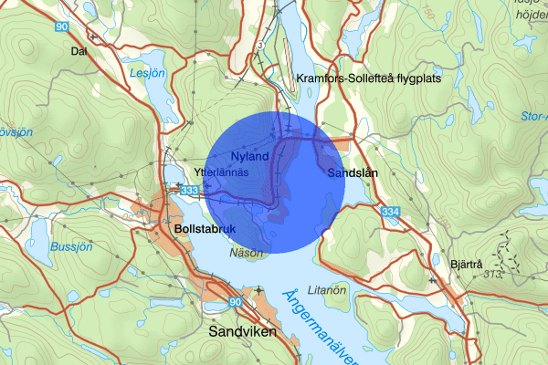 Nyland 15 januari 19.51, Trafikolycka, Kramfors
