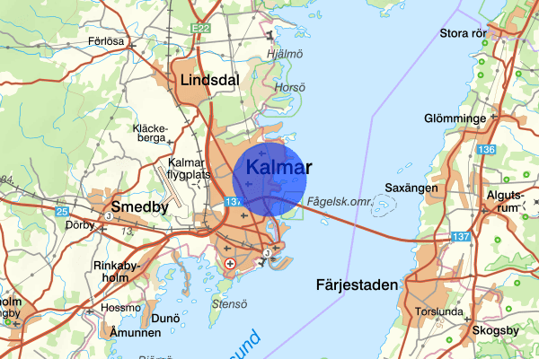 Berga 17 januari 19.38, Trafikolycka, Kalmar