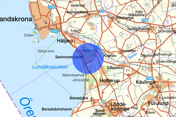 Saxtorpsskogen 17 januari 23.54, Alkohollagen, Landskrona