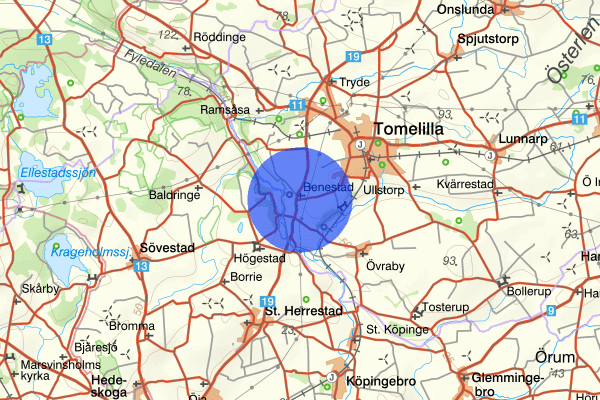 Benestad 19 januari 08.31, Trafikolycka, Tomelilla