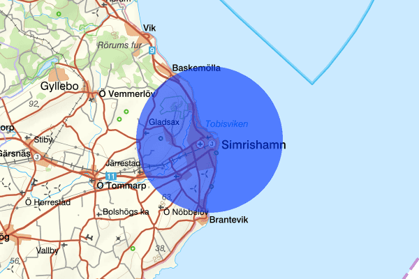 Simrishamn 19 januari 12.28, Trafikolycka, Simrishamn