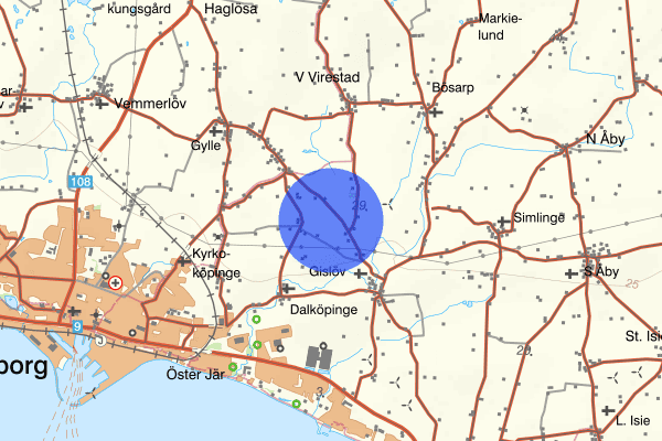 Gislövs kyrkoväg 20 januari 18.16, Trafikolycka, Trelleborg