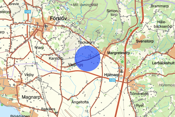 Vanstadsvägen 20 januari 19.16, Trafikolycka, Ängelholm