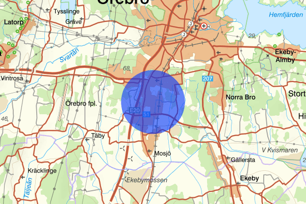Marieberg 22 januari 07.29, Trafikolycka, Örebro