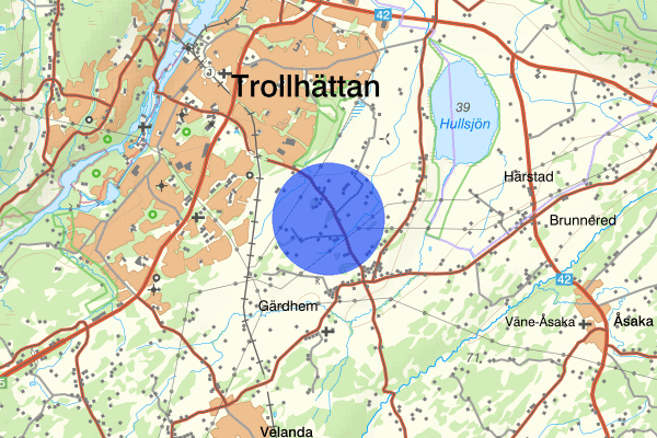 Gärdhemsvägen 23 januari 13.31, Trafikolycka, smitning från, Trollhättan