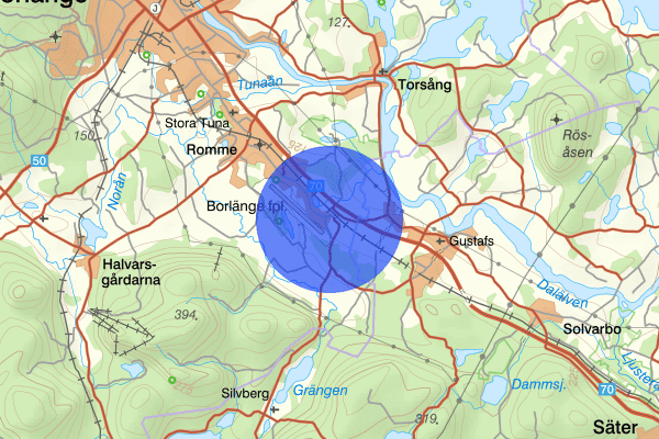 Övre Svärdsjö 24 januari 14.42, Trafikolycka, Borlänge
