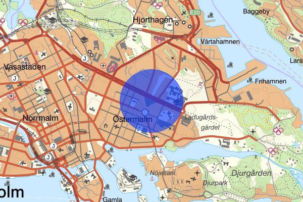 Karlaplan 27 januari 19.02, Brand, Stockholm