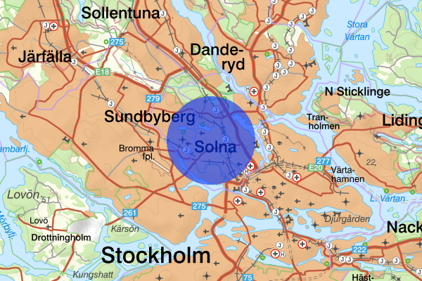 Råsunda 27 januari 19.29, Trafikolycka, Solna