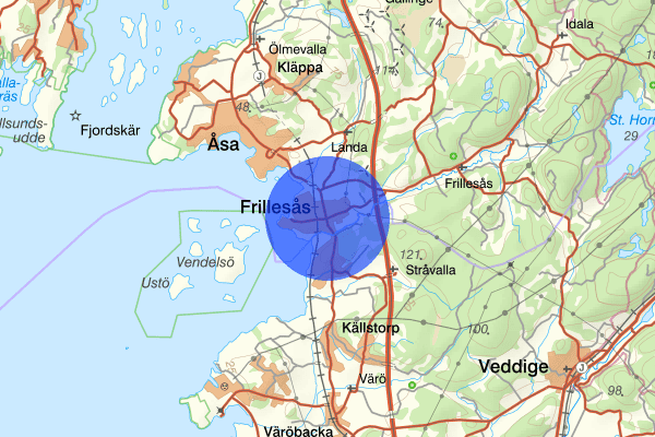 Frillesås 29 januari 17.18, Trafikolycka, Kungsbacka
