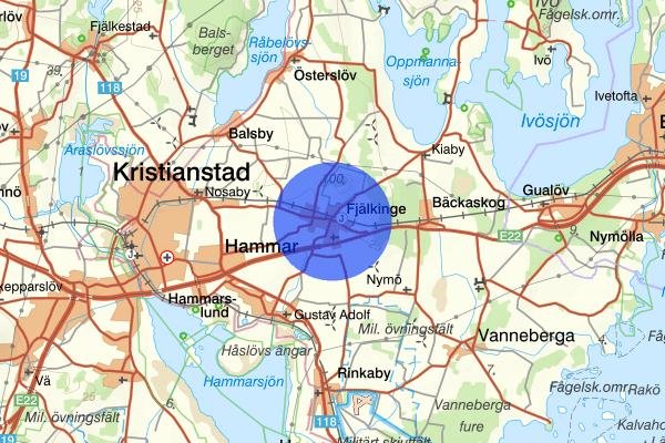Fjälkinge 30 januari 06.35, Trafikolycka, Kristianstad