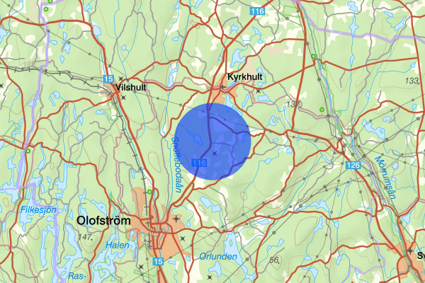 Stora Brödhult 30 januari 15.23, Trafikolycka, Olofström
