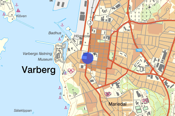 Västra Vallgatan 02 februari 10.15, Rån, Varberg