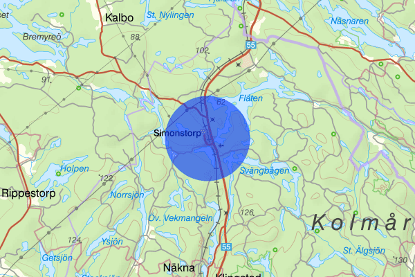 Simonstorp 02 februari 11.54, Trafikolycka, Norrköping