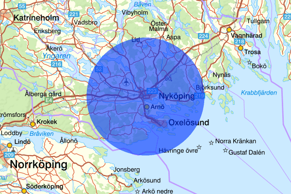Nyköping 03 februari 17.29, Trafikolycka, Nyköping