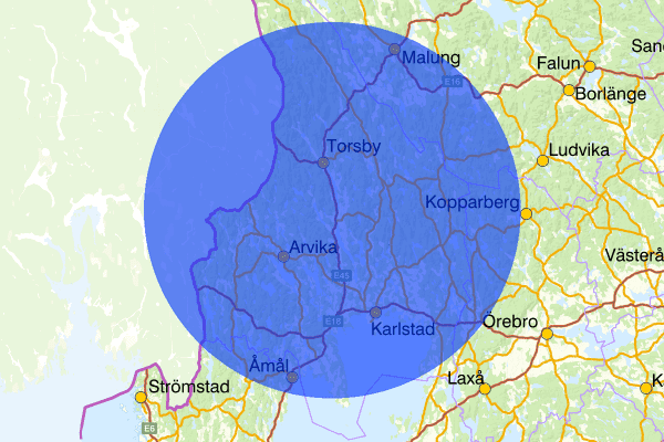 Värmlands län 10 februari 06.57, Sammanfattning natt, Värmlands län