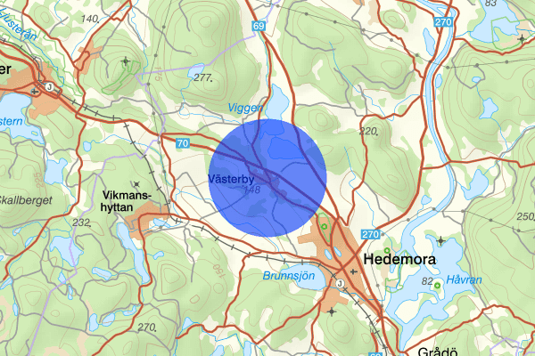 Västerby 10 februari 16.55, Trafikolycka, Hedemora