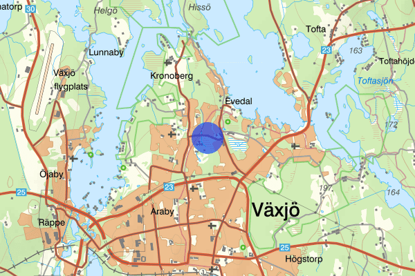 Domfällevägen 10 februari 17.22, Trafikolycka, Växjö