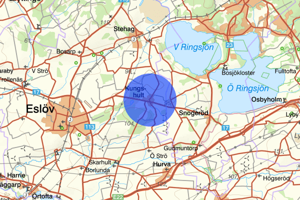 Kungshult 14 februari 17.38, Trafikolycka, Eslöv