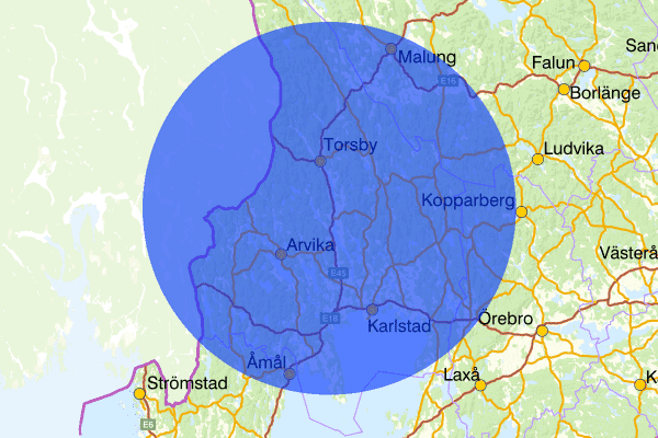 Värmlands län 15 februari 07.42, Sammanfattning natt, Värmlands län