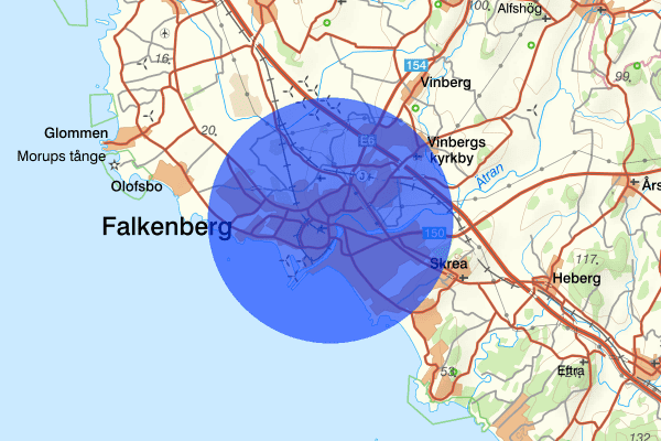 Falkenberg 24 februari 07.00, Sammanfattning natt, Hallands län