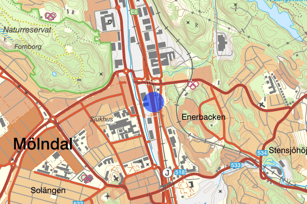 Lackarebäcksmotet 25 februari 13.18, Trafikolycka, Mölndal