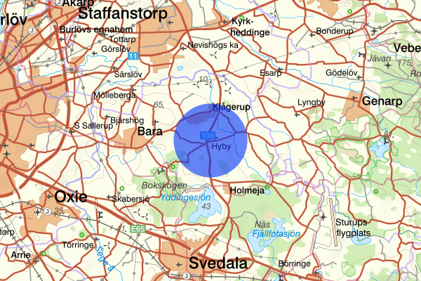 Hyby 03 mars 06.41, Trafikolycka, Svedala