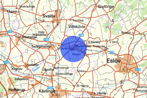 Marieholm 09 mars 02.17, Skadegörelse, Eslöv