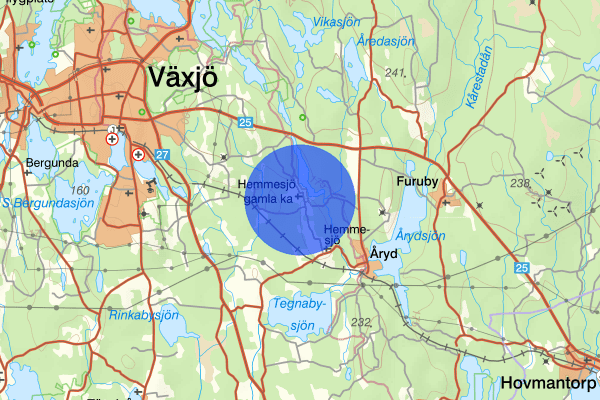 Hemmesjö 09 mars 08.18, Brand, Växjö