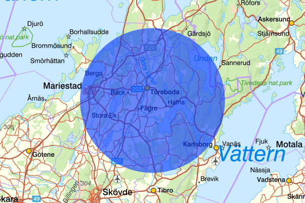  09 mars 18.33, Trafikolycka, Töreboda