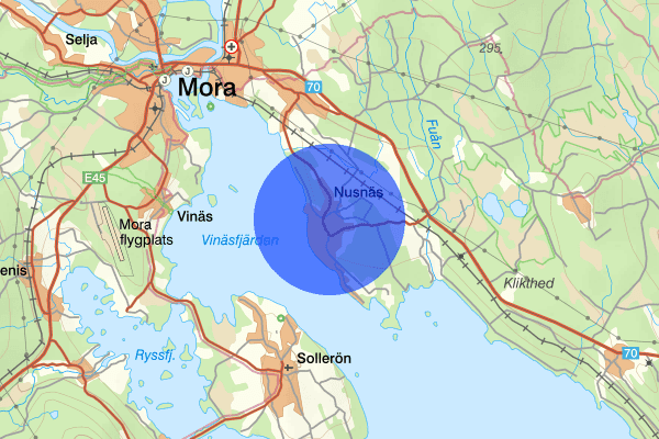 Nusnäs 10 mars 07.18, Sammanfattning natt, Dalarnas län