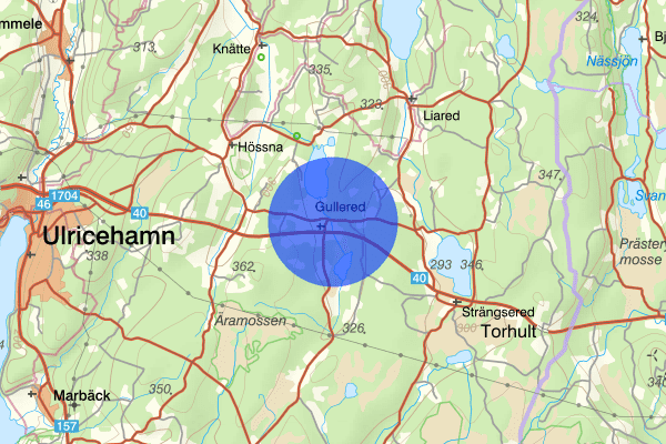 Gullered 11 mars 11.41, Trafikolycka, Ulricehamn