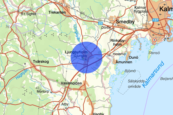 Ljungbyholm 16 mars 22.28, Misshandel, Kalmar