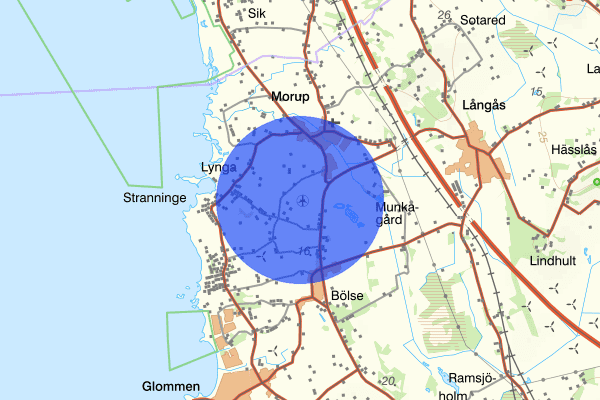 Falkenberg-Morup flygfält 18 mars 07.00, Sammanfattning natt, Hallands län