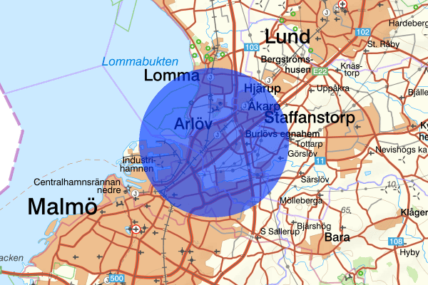 Arlöv 18 mars 23.37, Misshandel, Burlöv