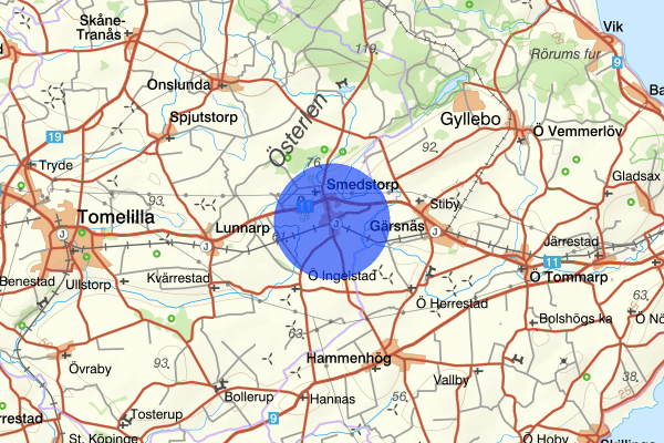 Smedstorp 19 mars 05.29, Brand, Tomelilla