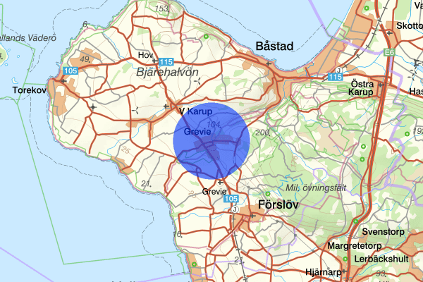 Grevie 19 mars 07.39, Brand, Båstad