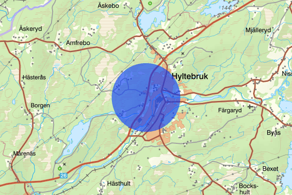 Nissastigen 20 mars 12.23, Trafikolycka, Hylte