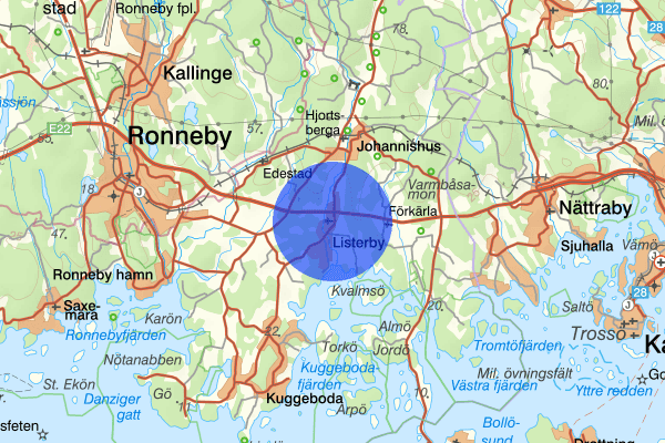 Listerby 22 mars 08.22, Trafikolycka, Ronneby