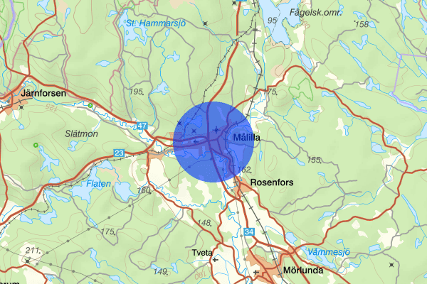 Målilla 22 mars 20.22, Brand, Hultsfred