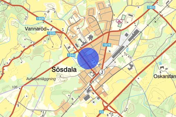 Torggatan 23 mars 07.10, Brand, Hässleholm