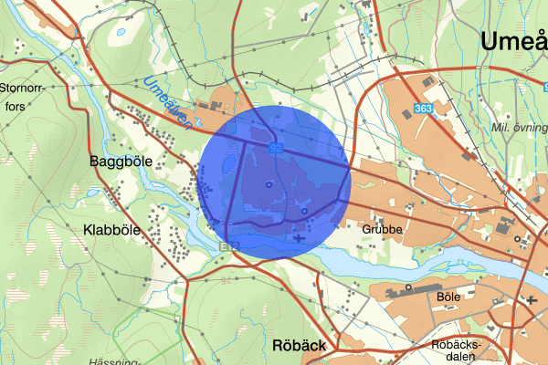 Umedalen 23 mars 14.04, Brand, Umeå