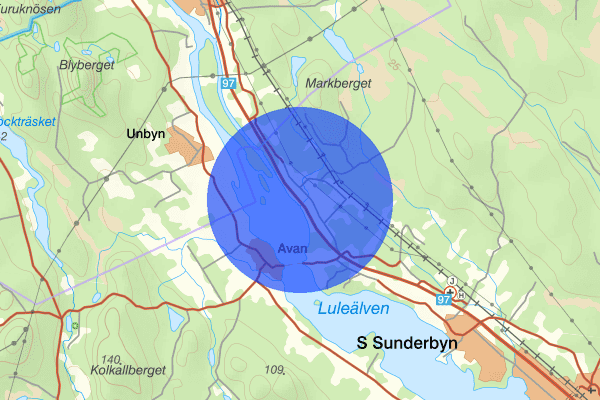 Norra Sunderbyn 24 mars 07.19, Trafikhinder, Luleå