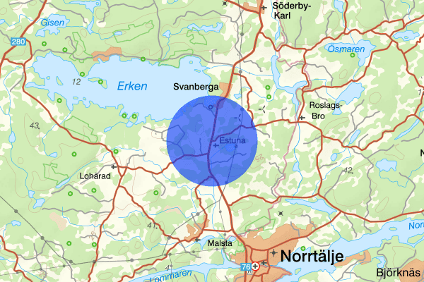 Estuna 26 mars 18.15, Rattfylleri, Norrtälje