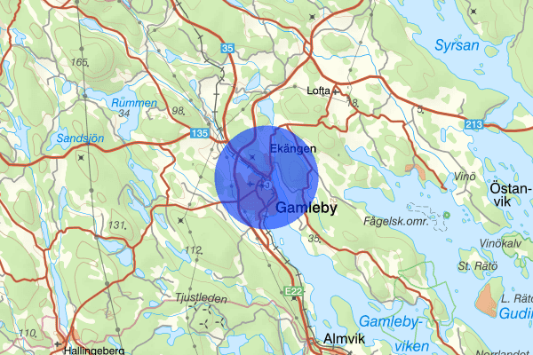 Gamleby 27 mars 19.28, Trafikolycka, Västervik