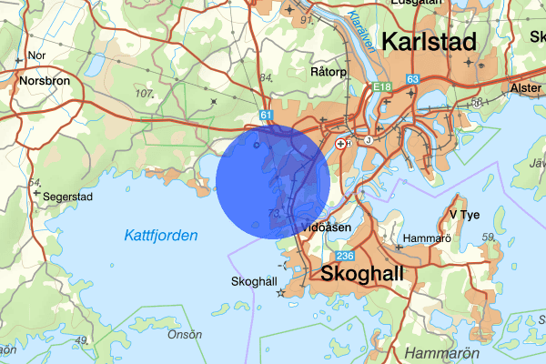 Zakrisdalsudden 28 mars 10.35, Trafikolycka, singel, Karlstad