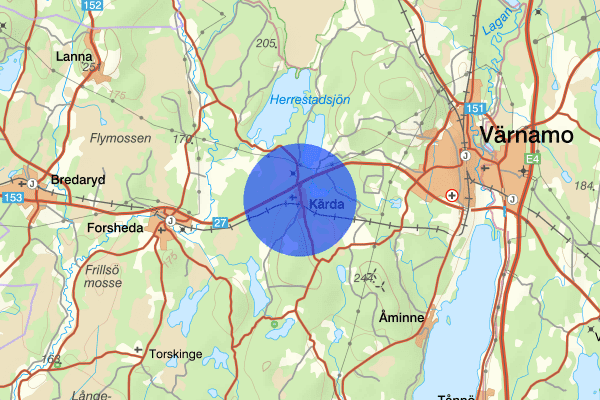 Kärda 30 mars 18.10, Trafikolycka, Värnamo