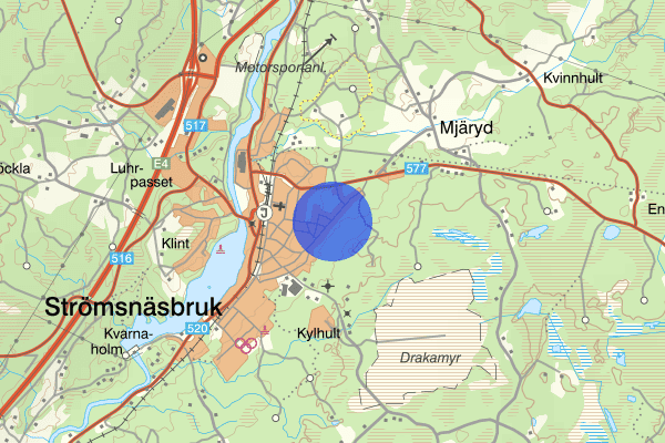 Mjärydsvägen 31 mars 01.13, Trafikolycka, Markaryd