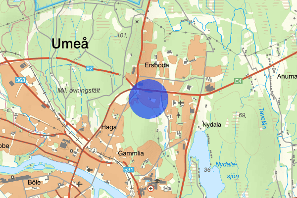 Mariedal 31 mars 09.54, Trafikbrott, Umeå